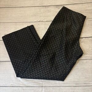 Bentley Arbuckle Women's Black Quilted Pants with‎ Silver Accent Size 10